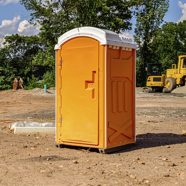 how often are the porta potties cleaned and serviced during a rental period in Stringtown